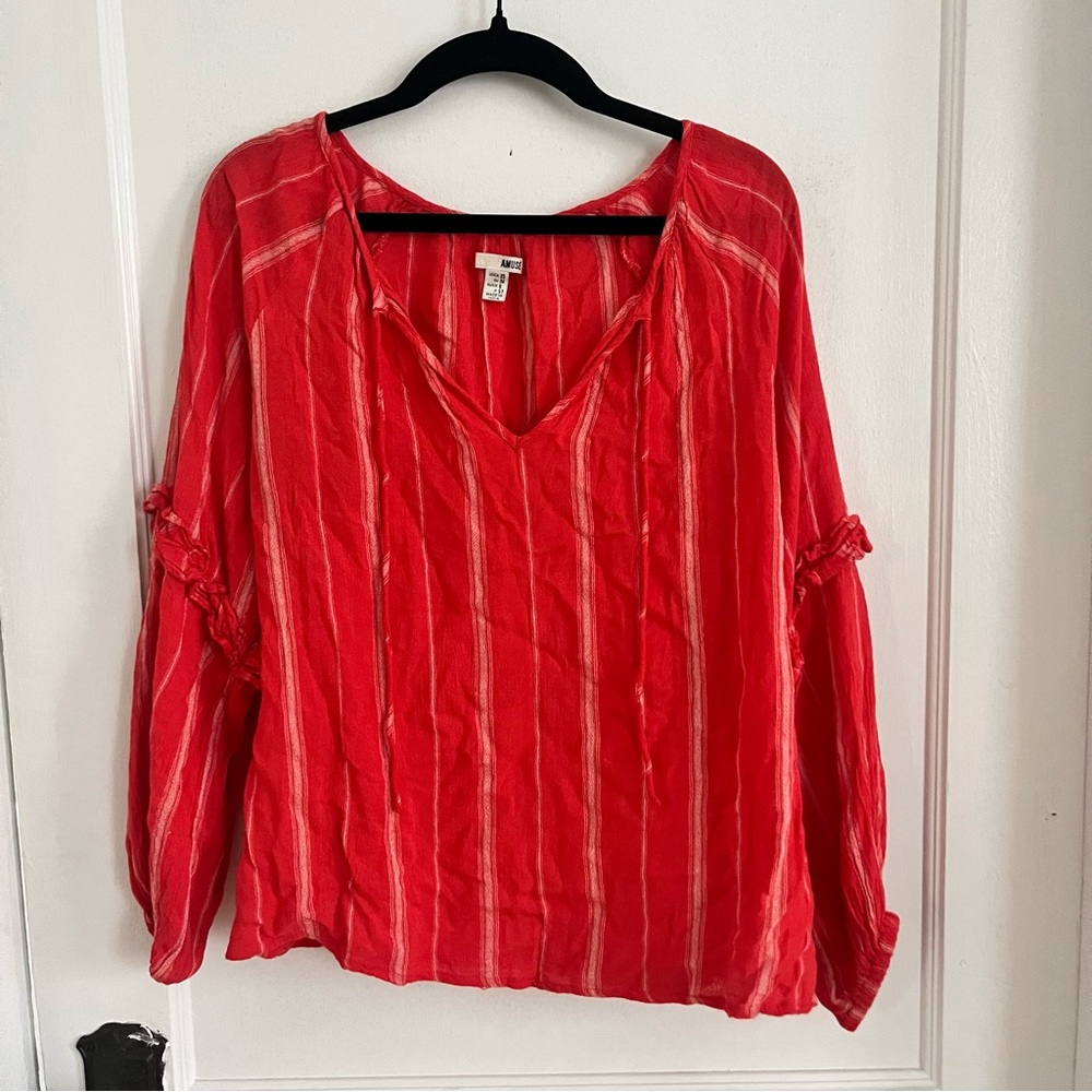 Amuse Society Striped Blouse
